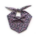 Pink & Grey Geometric Bow Tie Dog Bandana