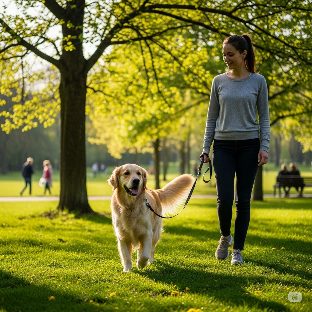 Cara mengajarkan anjing berjalan dengan leash